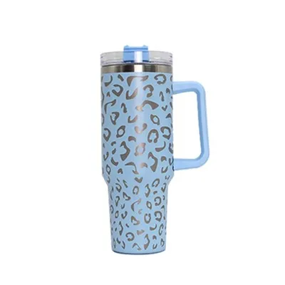 Повна лазерна гравірована леопардова нержавіюча сталева тумба 40 унцій